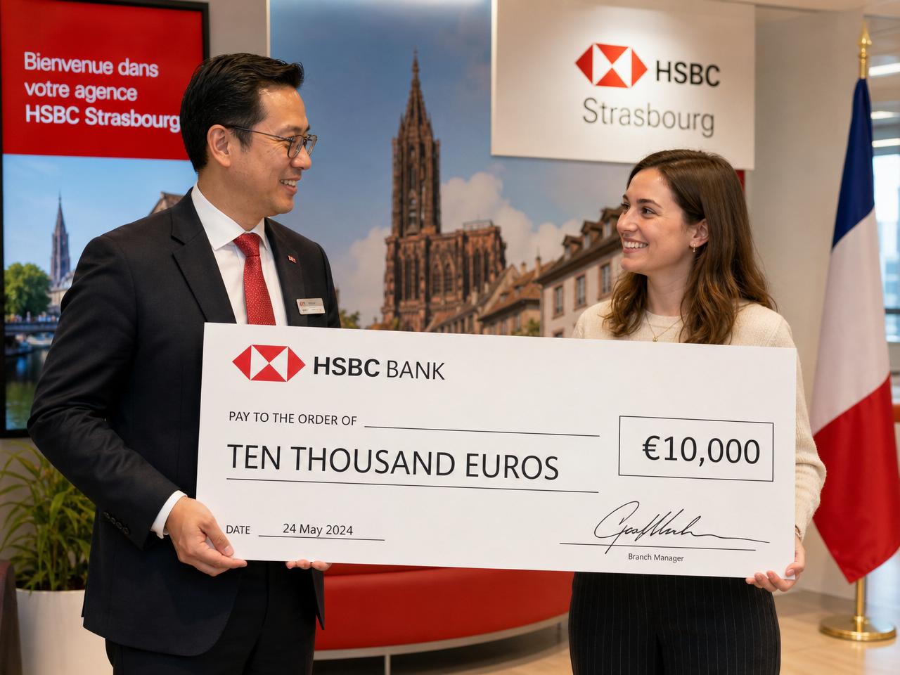 Remise officielle de chèque HSBC Bank