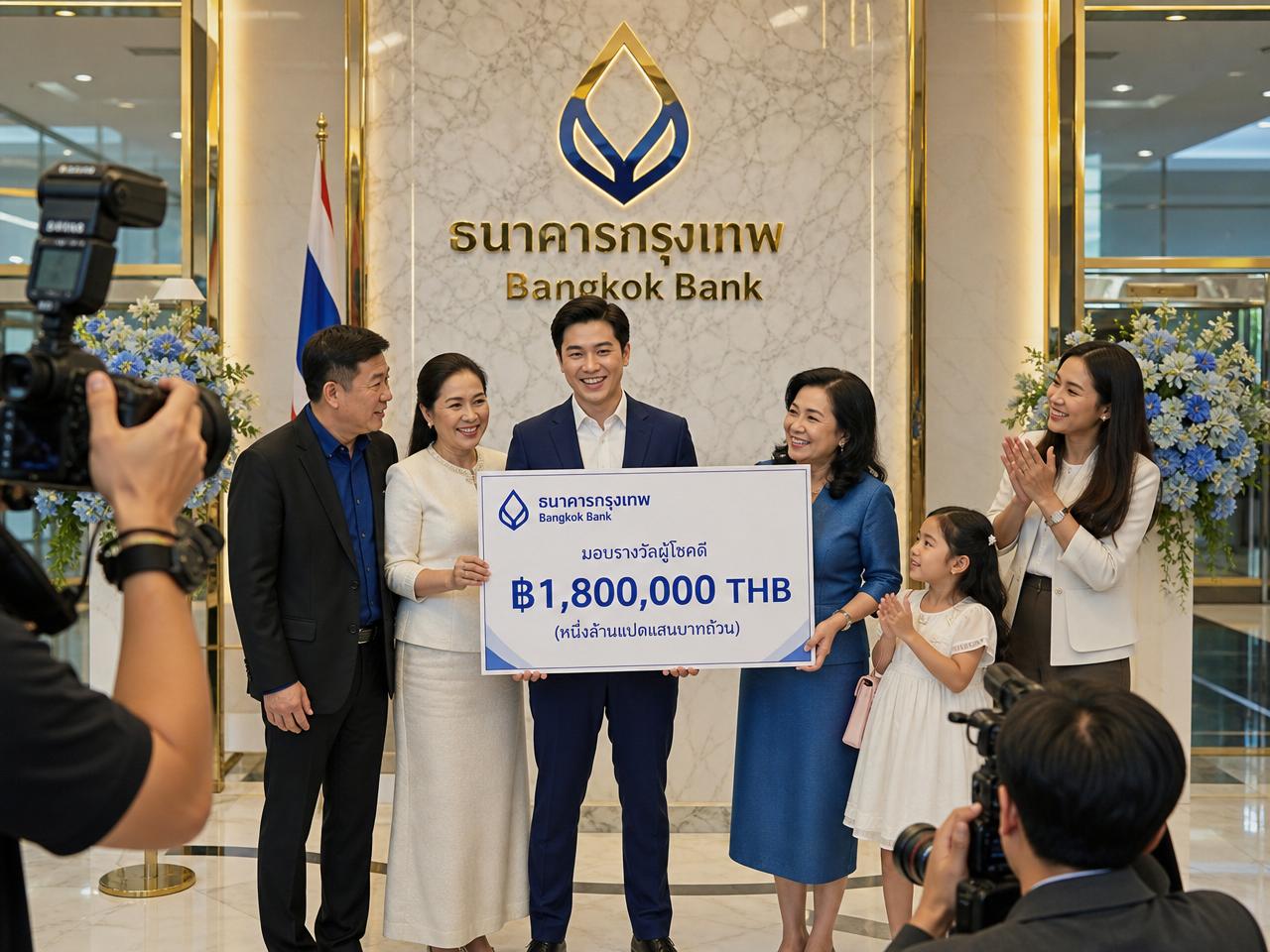 มอบรางวัลผู้โชคดี · ธนาคารกรุงเทพ